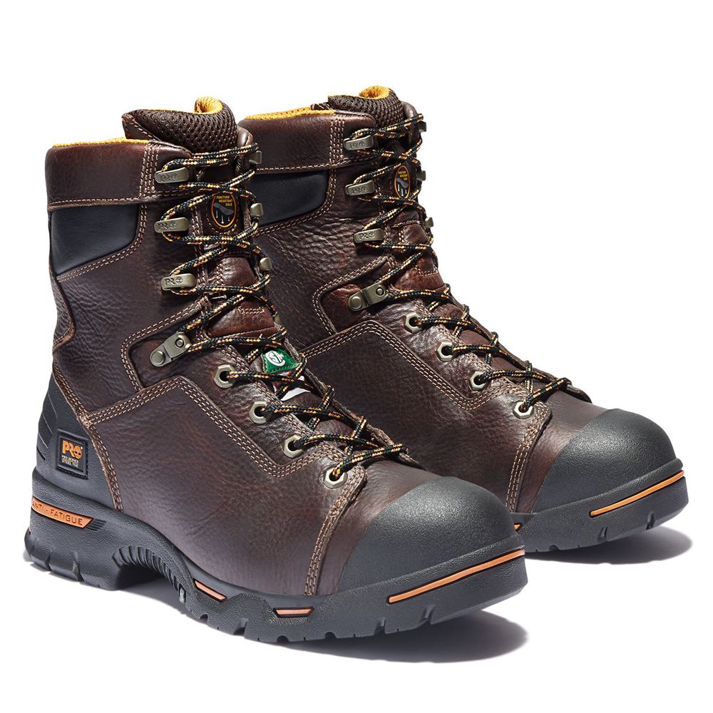 Bocanci De Muncă Timberland Barbati Maro - Pro® Endurance 8\" Steel Toe - Romania - EZJLHW573